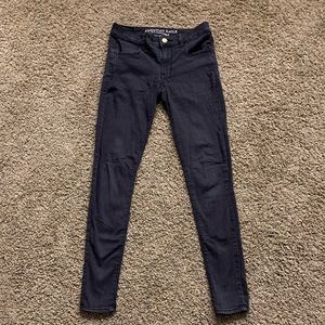 American Eagle Black Jeggings Size 6 long